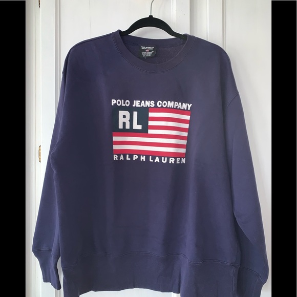 Vintage early 80’s Ralph Lauren Polo Jeans oversized-sweatshirt pull over crew - Picture 1 of 16